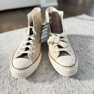 NWOT Custom-Ordered Converse Leather High-Top Sneakers